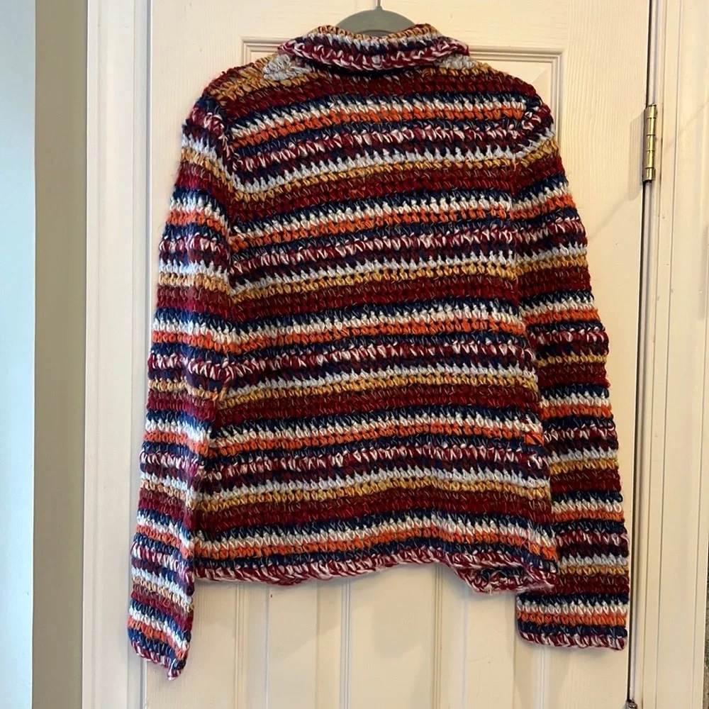 Multi color button down sweater - Picture 6 of 8